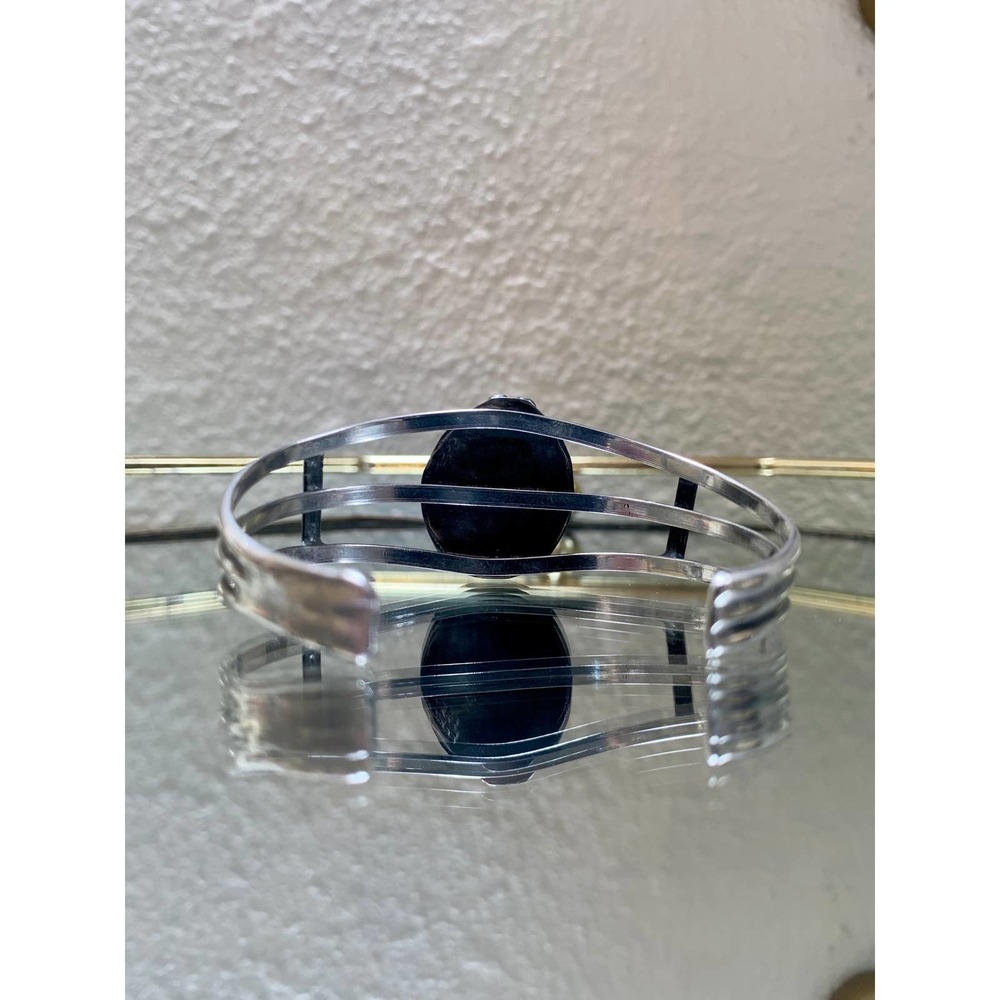 Silver Turquoise cuff - Picture 3 of 8